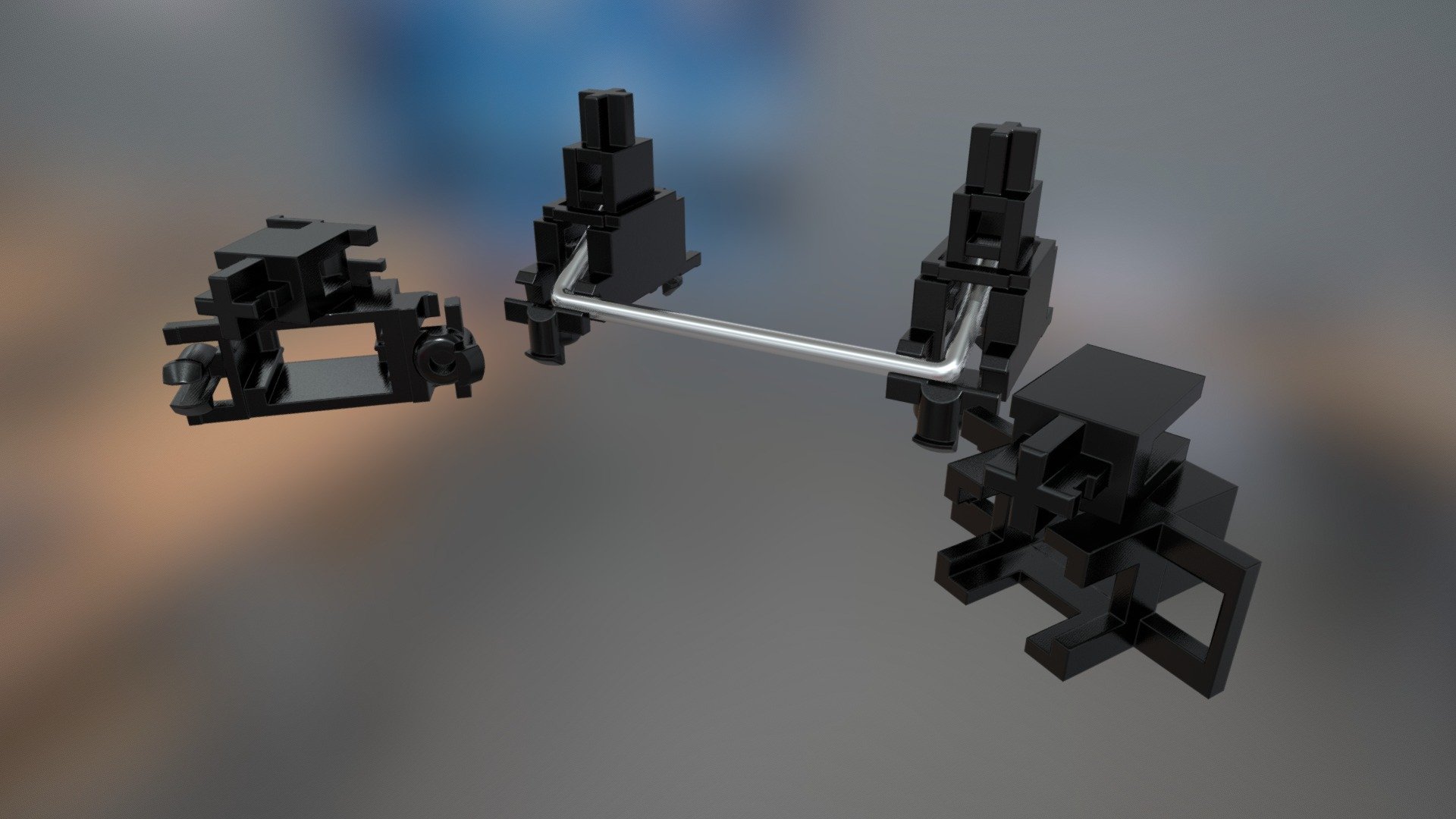 cherry mx stabilizer Download Free 3D model by BlackCube (blackcube4