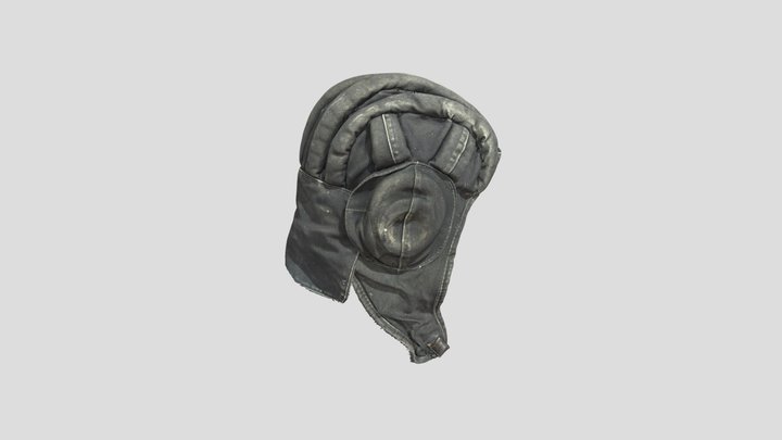 Шлем танковый времен ВОВ 3D Model