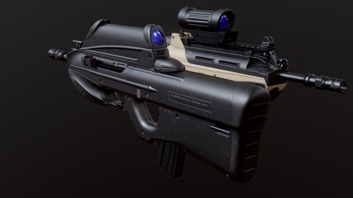 FN F2000 Assault Rifle 3D Model