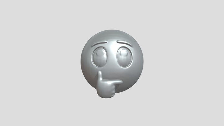 thinking emoji 3D Model