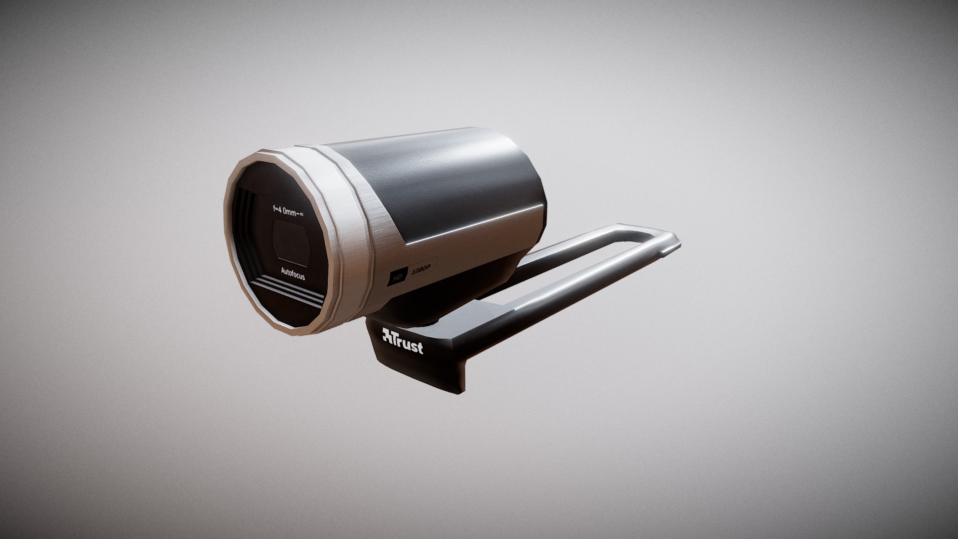 3D model Webcam Trust HD - This is a 3D model of the Webcam Trust HD. The 3D model is about a close-up of a flashlight.