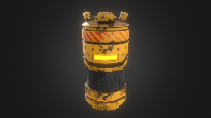 SCIFI Waste Canister (University Assignment) 3D Model