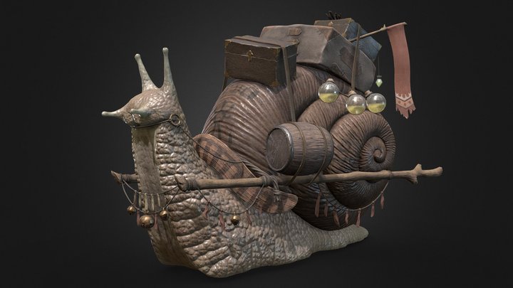 Snail Traveler 3D Model
