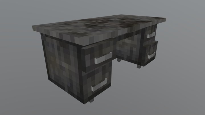 Metal Desk 3D Model