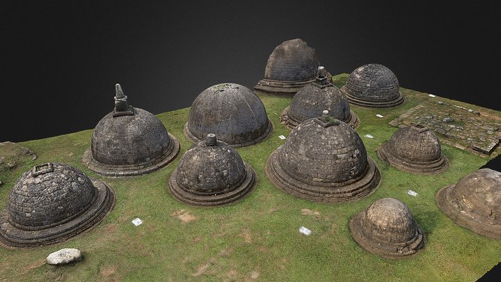 Kantharodai Stupas: Southern Section 3D Model