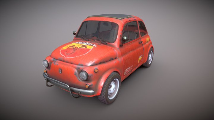 FIAT 500 1972 3D Model