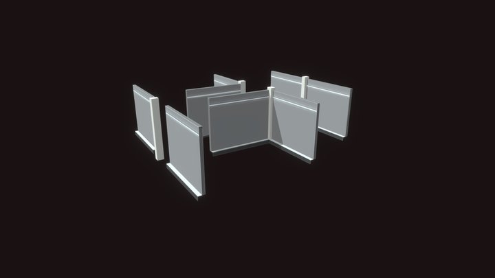 Modular Walls 3D Model