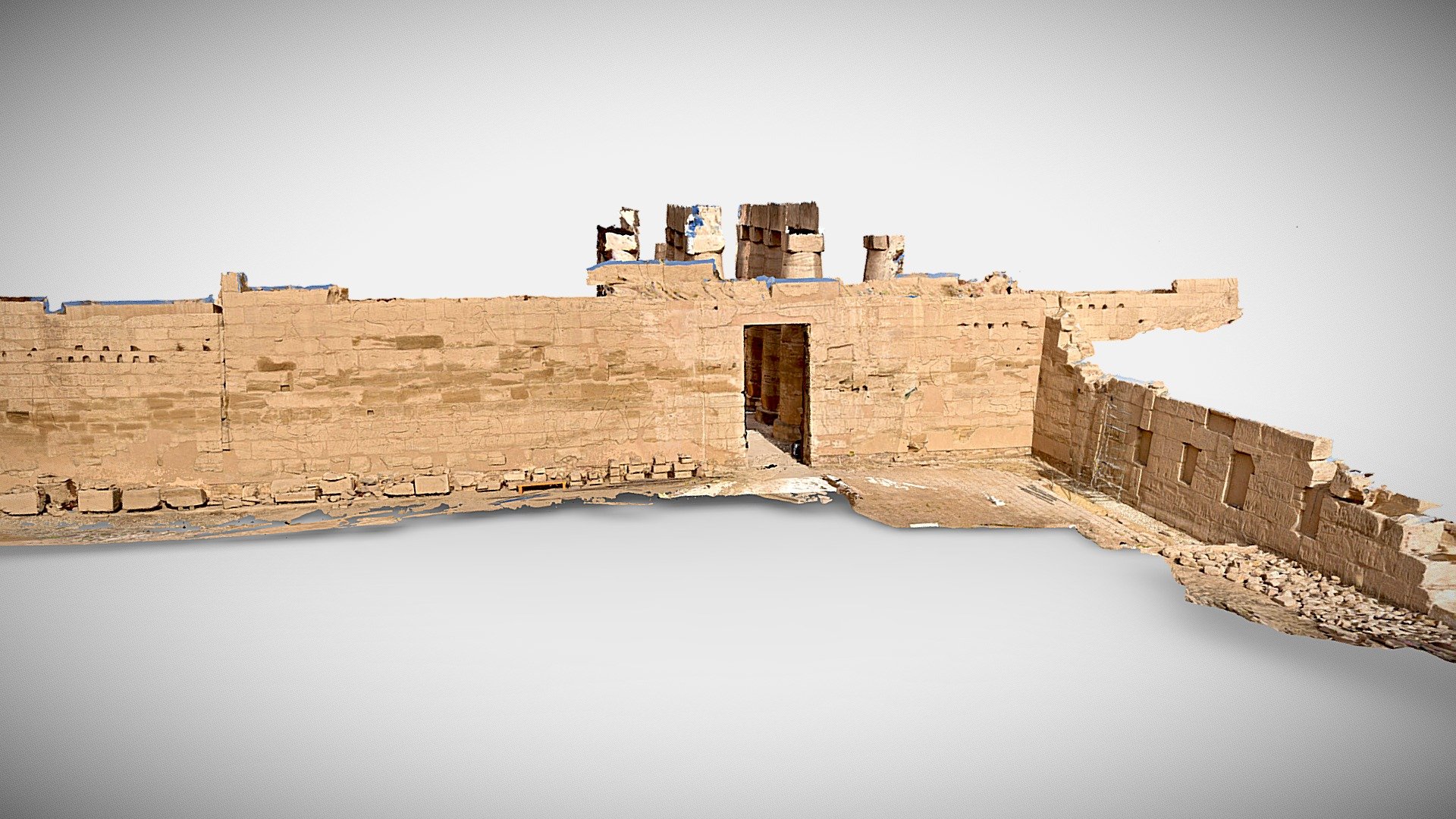 Karnak Courtyard - 3D model by KarnakCachette [47300cd] - Sketchfab