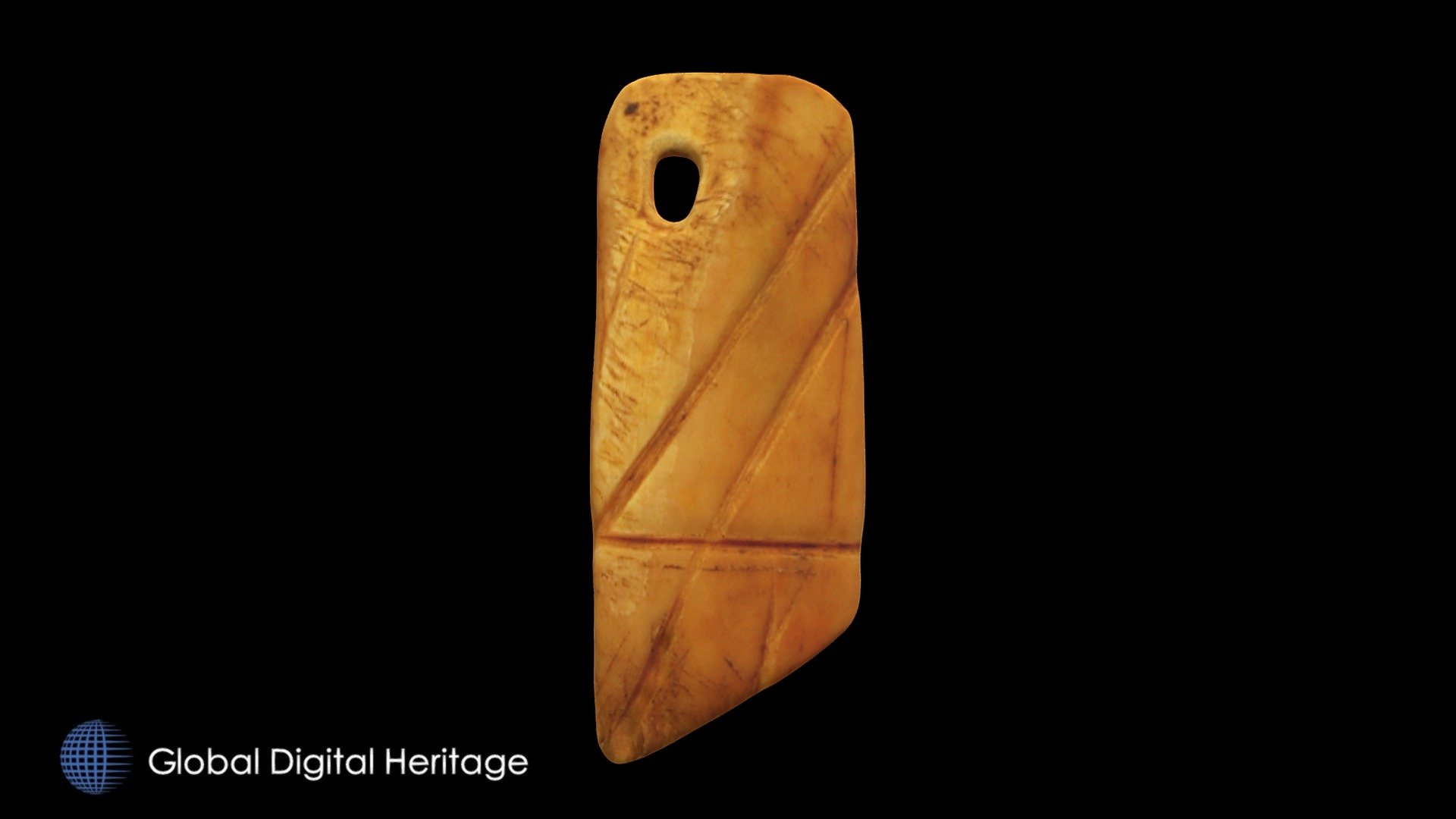 XFP-031 Carved Pendant, Sanak Island, Alaska