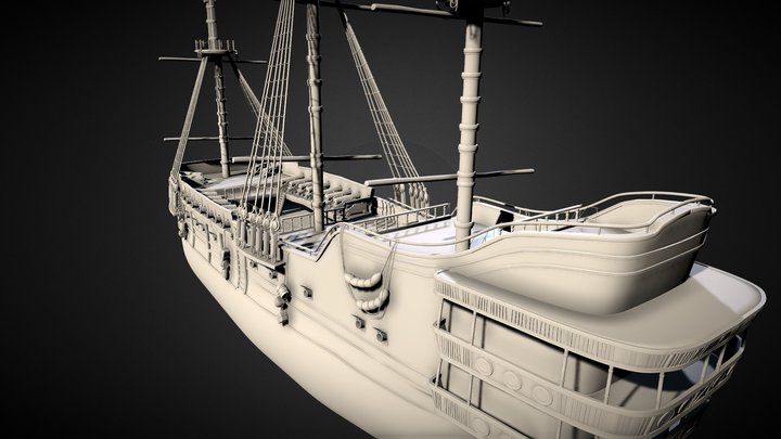 Queen Anne's Revenge - WIP 3D Model