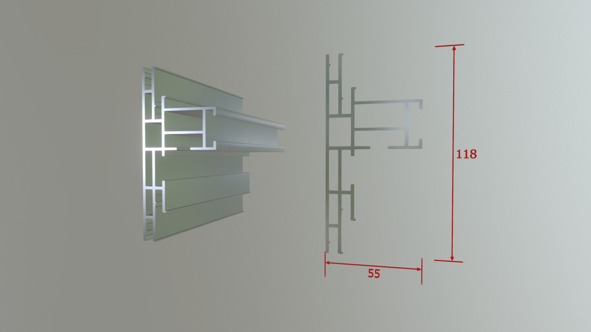Aluminum light modular profile AL-22 - 3D model by vectadesign [4732142 ...