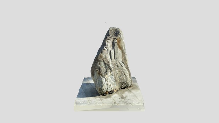 Stone statue Italy lake Como 3D Model