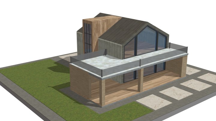 Modern luxury villa house home building – Modello 3D gratuito STL