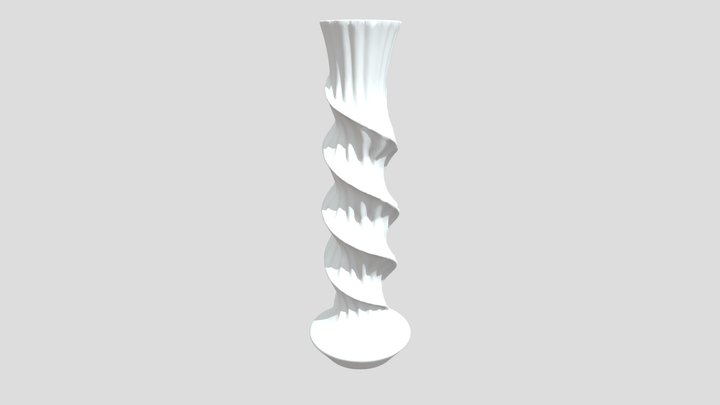 Geometric Spiral Vase - Emerald Green Design – Gratis 3D-model STL