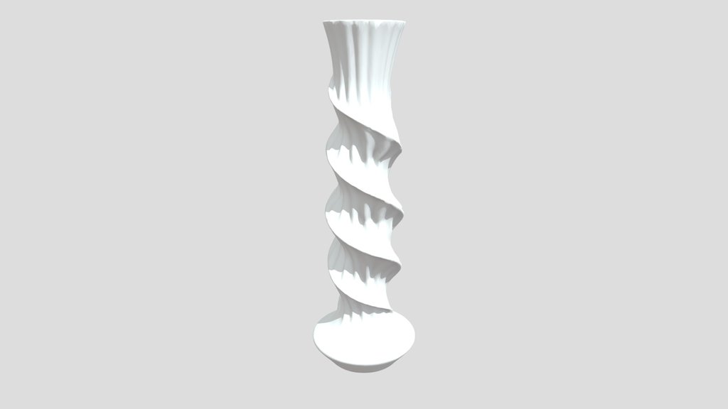 Geometric Spiral Vase - Emerald Green Design