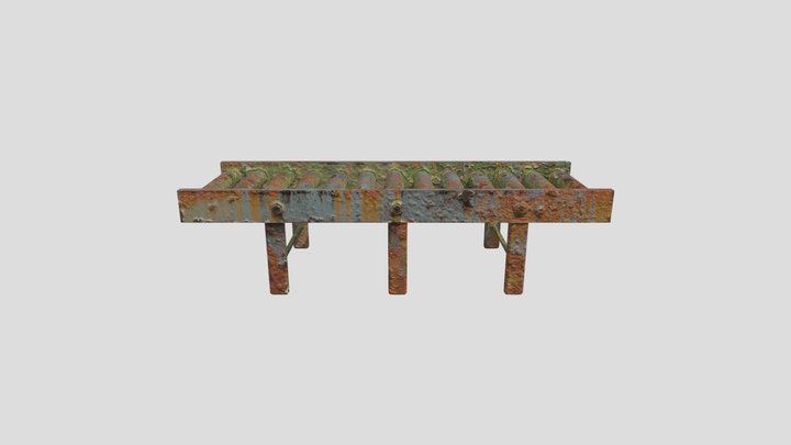 Industrial Conveyer Roller (modular) 3D Model