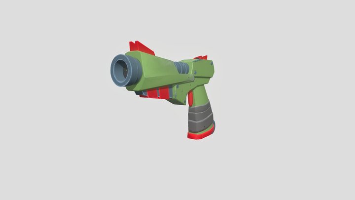 Stylized Gun 3D Model