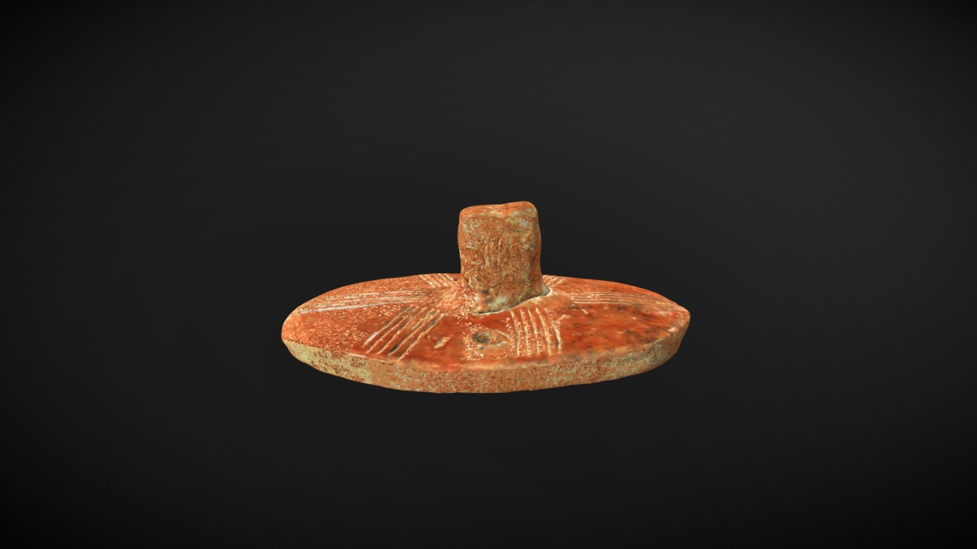 SAM A 0074b Early Cypriot Bronze Age Pyxis Lid
