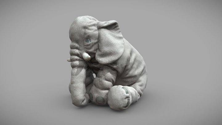 Elephant plush toy 3D Model
