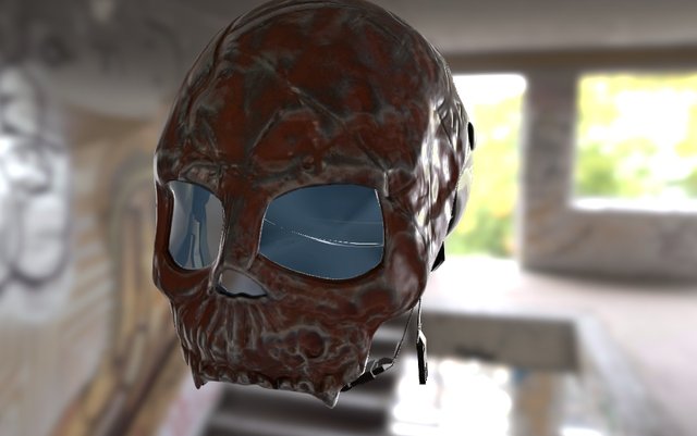 Skull Shaped Half-Helm 3D Model