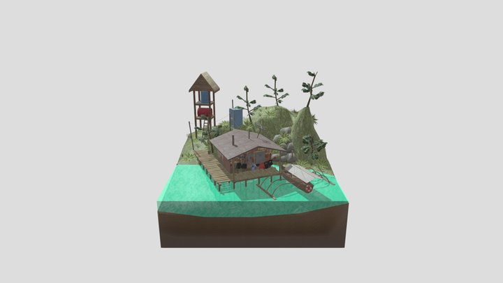 DAE Diorama - By the ocean 3D Model