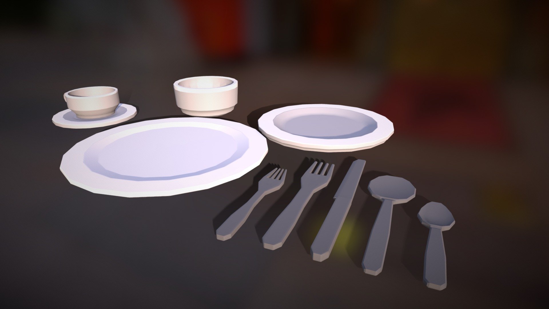 Full Tableware Set Download Free 3D model by Amythyst Morris