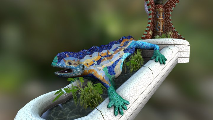 PARK GÜELL LIZARD - Barcelona 3D Model