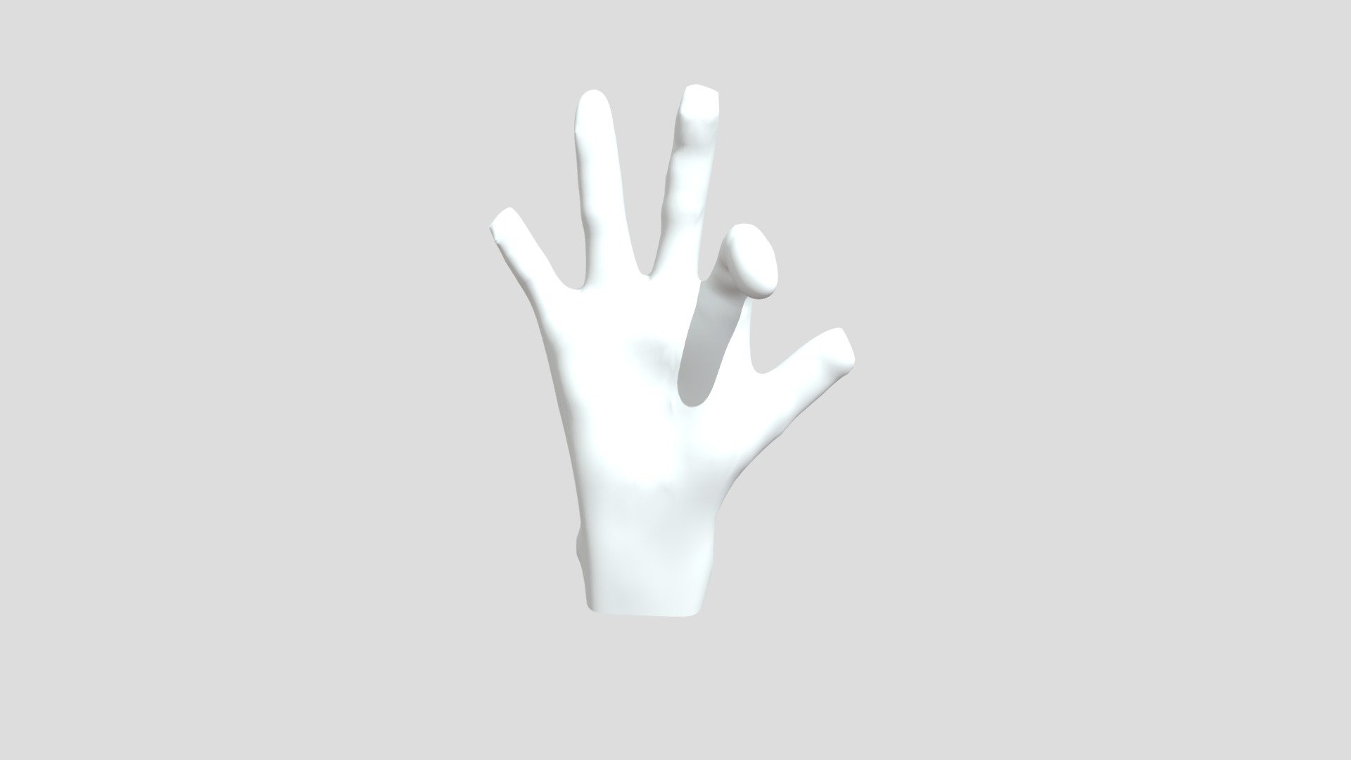 Download gratuito del modello di mano 3d