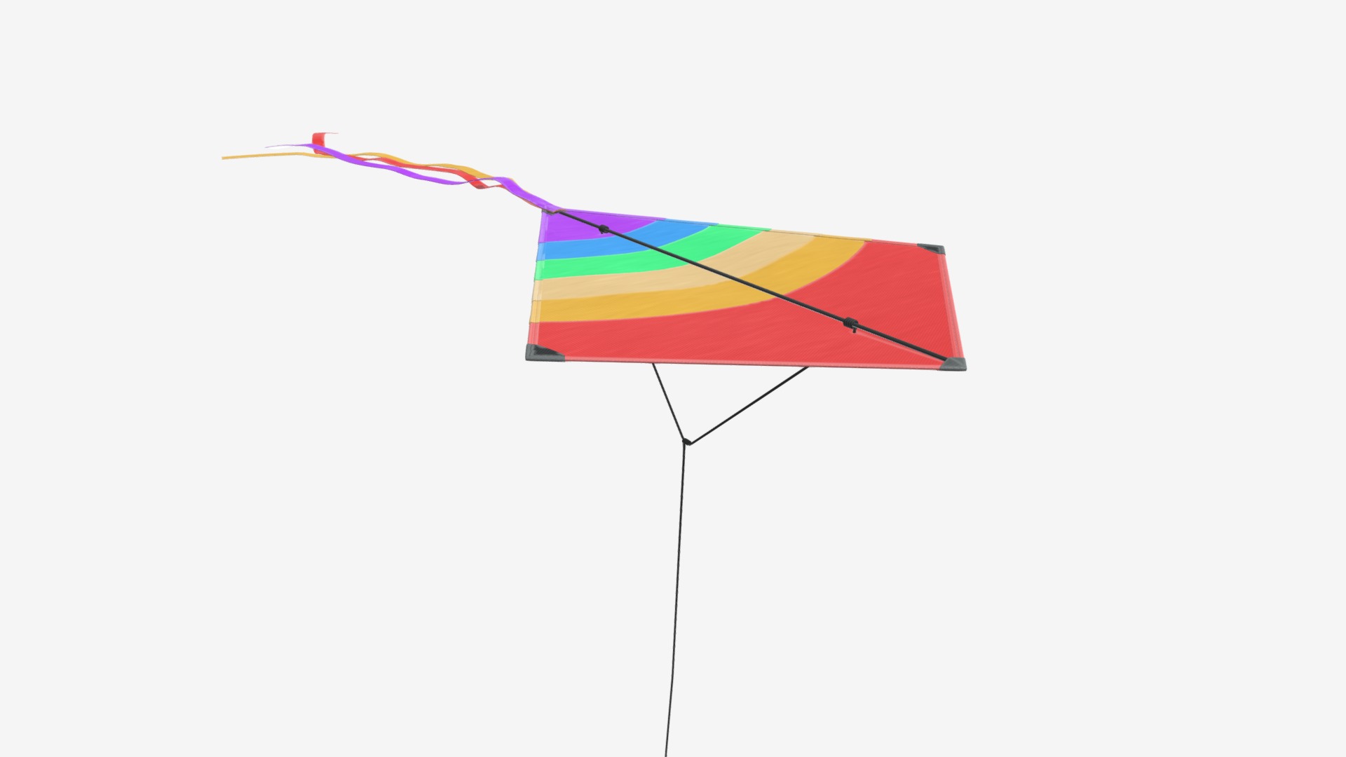 3D model flying kite - This is a 3D model of the flying kite. The 3D model is about chart, surface chart.