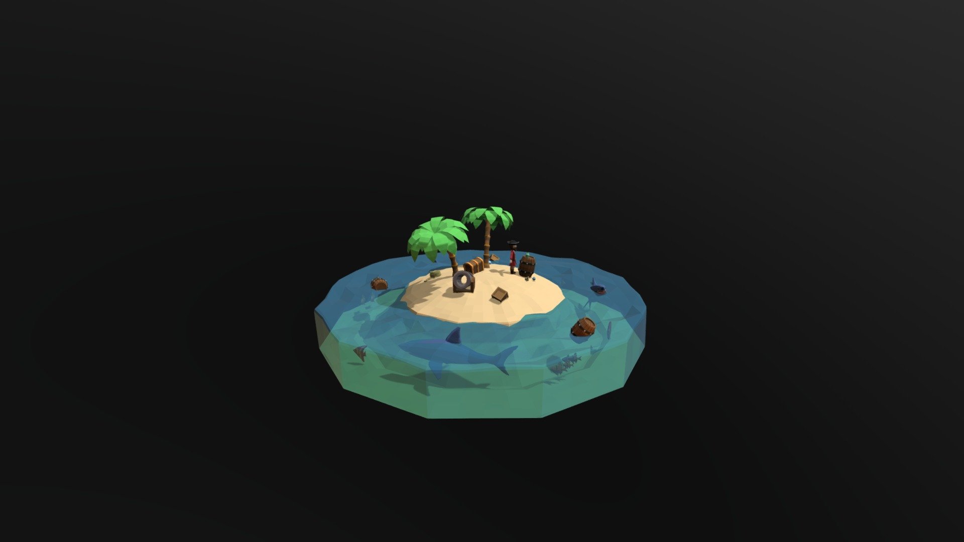 Pirate Island - 3D model by Ryzekiel [473d55a] - Sketchfab