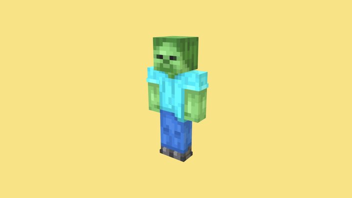 Updated Minecraft Zombie 3D Model