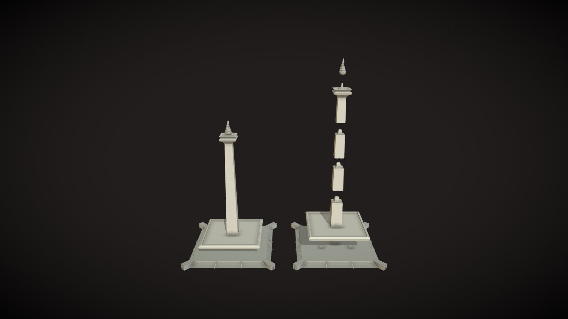 MoNas -Indonesia National Monument - Jakarta - Buy Royalty Free 3D ...