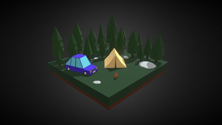 Forest Campsite 3D Model