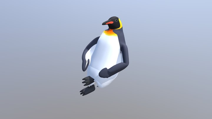 PenguinSitting 3D Model