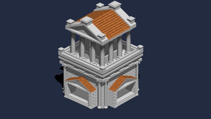 Roman Townhall 3D Model