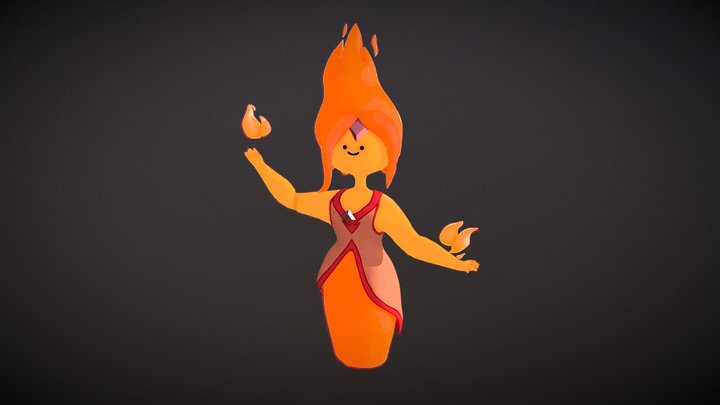 Fire Princess 3D Model