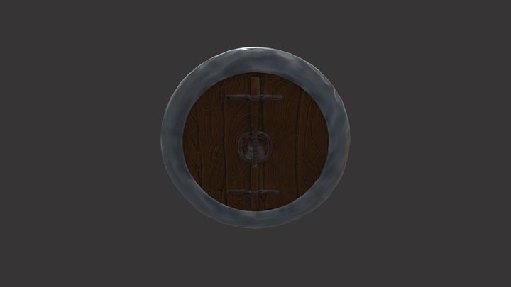 Medium Poly_Count Stylized Fantasy LvL_2 Shield 3D Model
