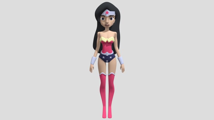 DC WONDER WOMAN ANIME 3D Model