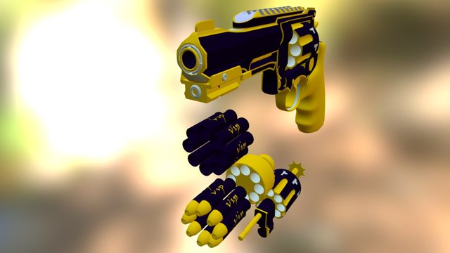 R8 Revolver| Extra Platinum 3D Model