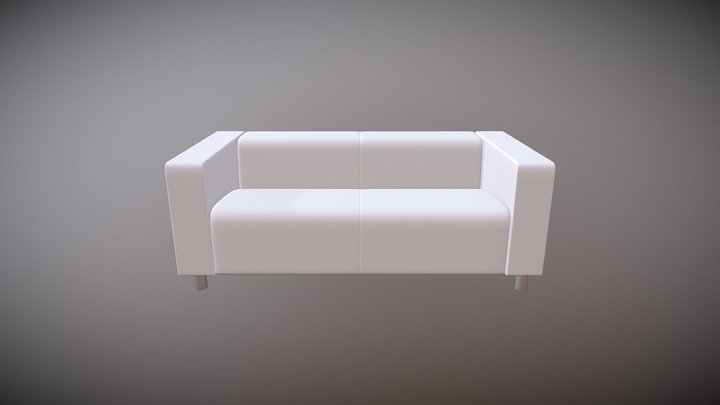 White Couch, "Brent" 3D Model