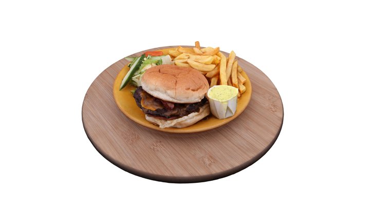 USA Burger 3D Model