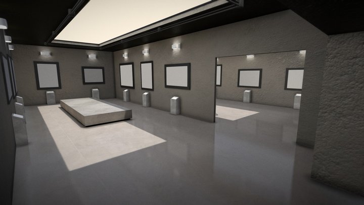 VR Art Gallery for Paintig & Product | 2022 3D Model