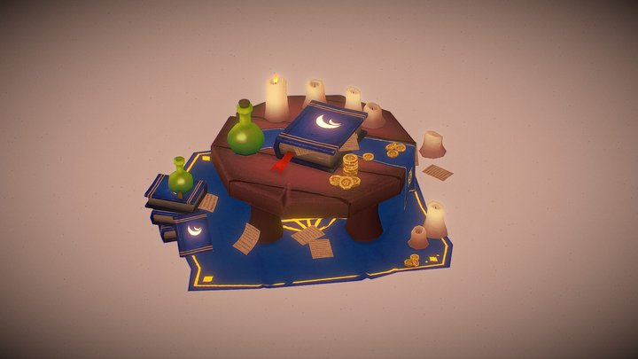 Magic Book Diorama 3D Model