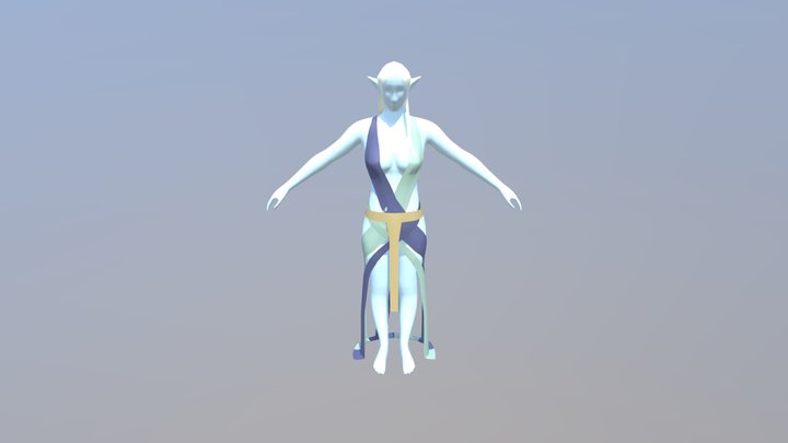 Female Light Elf 3D Model
