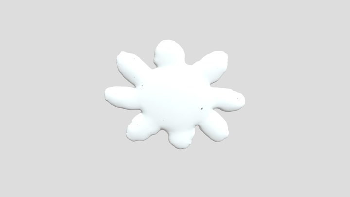 Snowflake Or Cartoon Flower 3D Model