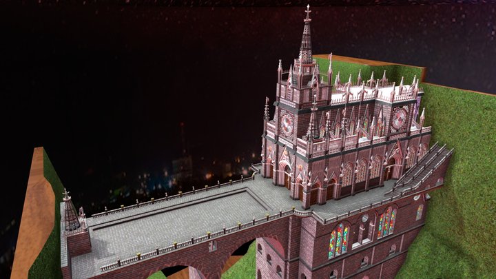 Santuario de las Lajas (Ipiales-Colombia) 3D Model