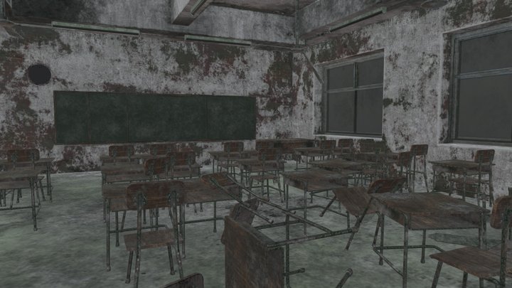abandoned school 3D Model