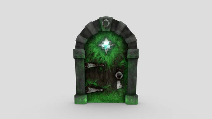 Overgrown Door 3D Model