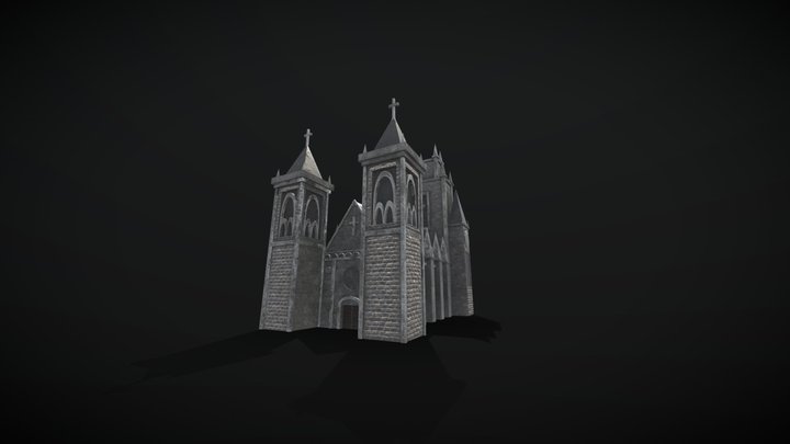 Neo Gothic Cathedral 3D Model