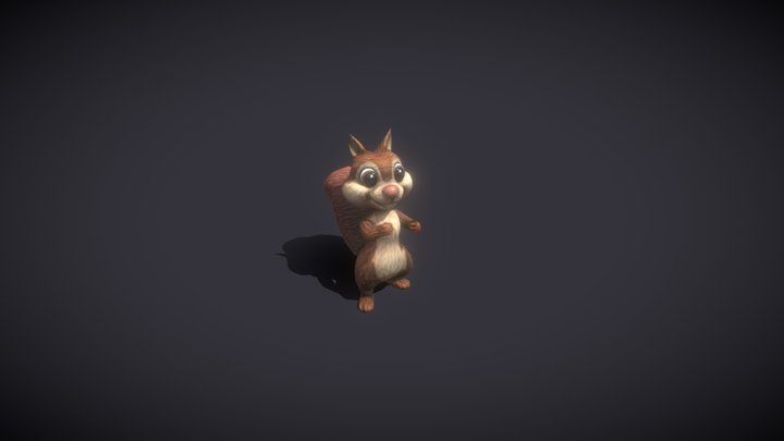 Cartoon Animated Squirrel 30 Animations 3D Model 3D Model